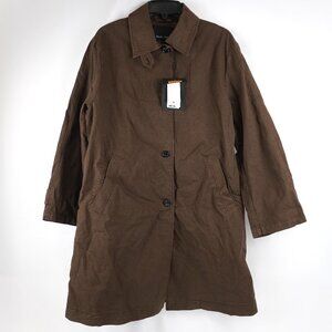 Massimo Dutti Cotton Blend Trench Coat In Brown - Women's Size Medium - NWT